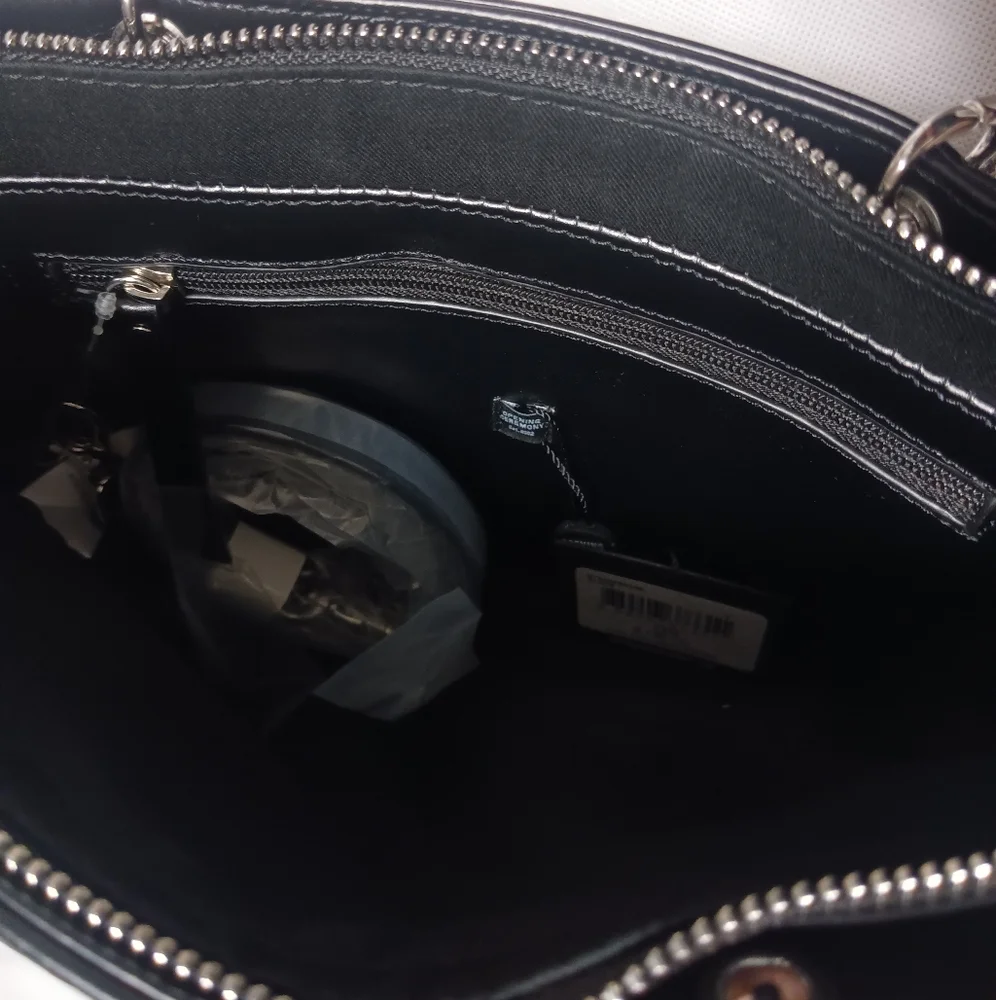 Opening Ceremony Shiny Black Leather Tote Bag